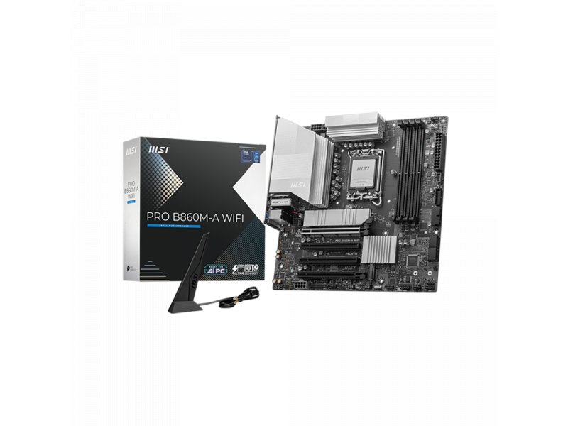 Материнская плата MSI Pro B860m-a Wifi, Socket LGA 1851, Intel B860, mATX, RTL