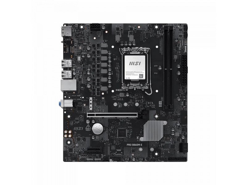 Материнская плата MSI PRO B860M-E , Socket LGA 1851, Intel B860, mATX, RTL