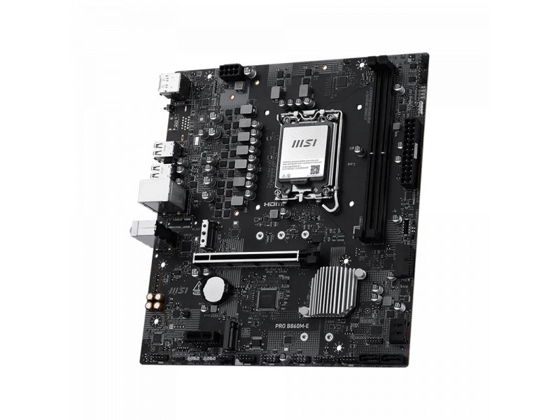 Материнская плата MSI PRO B860M-E , Socket LGA 1851, Intel B860, mATX, RTL Материнская плата MSI PRO B860M-E , Socket LGA 1851, Intel B860, mATX, RTL
