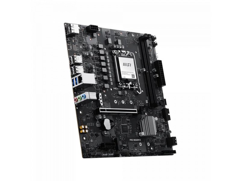 Материнская плата MSI PRO B860M-E , Socket LGA 1851, Intel B860, mATX, RTL Материнская плата MSI PRO B860M-E , Socket LGA 1851, Intel B860, mATX, RTL