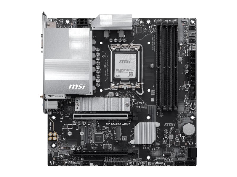 Материнская плата MSI Pro B860m-p Wifi6e, Socket LGA 1851, Intel B860, mATX, RTL
