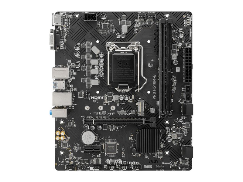 Материнская плата MSI Pro H510m-b, Socket LGA 1200, Intel H470, mATX, RTL