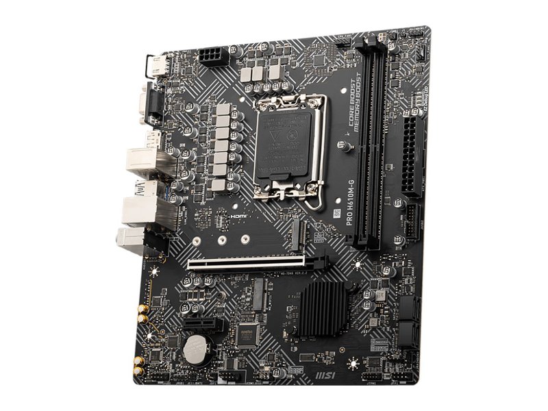 Материнская плата MSI Pro H610M-G, Socket LGA 1700, Intel H610, mATX, RTL Материнская плата MSI Pro H610M-G, Socket LGA 1700, Intel H610, mATX, RTL