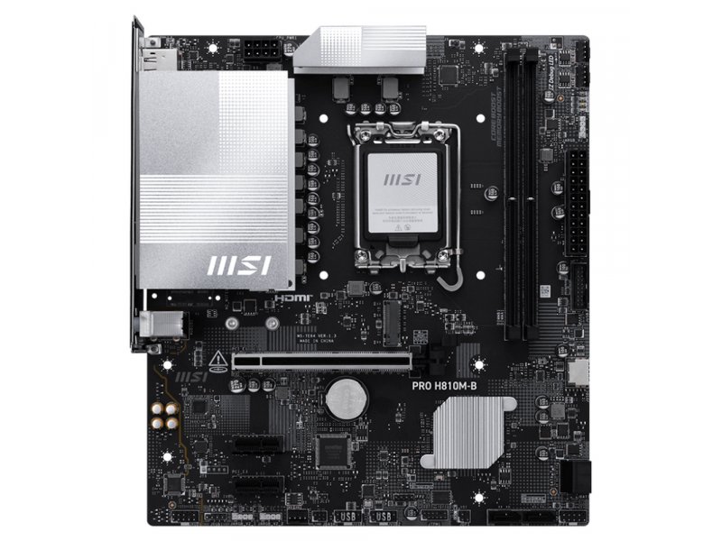 Материнская плата MSI PRO H810M-B, Socket LGA 1851, Intel H810, mATX, RTL
