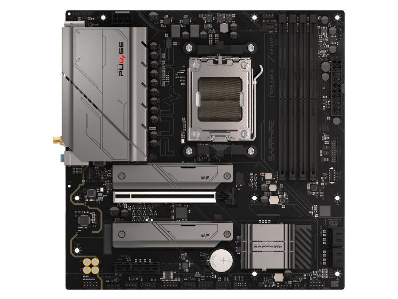 Материнская плата Sapphire B850m Pulse Wifi, Socket AM5, AMD B850, mATX, RTL [52123-04-40G]