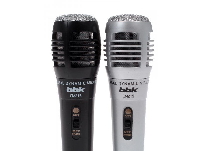 Микрофон BBK CM215 черный/серебристый