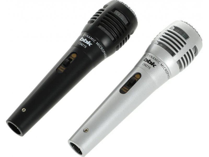 Микрофон BBK CM215 черный/серебристый