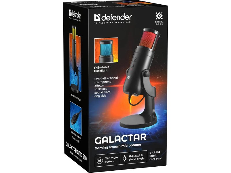 Микрофон Defender Galactar GMC 250 черный Микрофон Defender Galactar GMC 250 черный