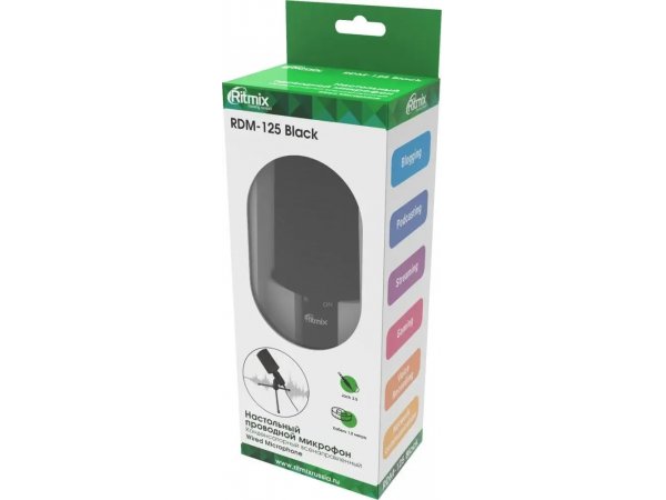 Микрофон Ritmix RDM-125 черный Микрофон Ritmix RDM-125 черный