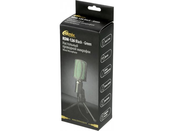 Микрофон Ritmix RDM-126 черный