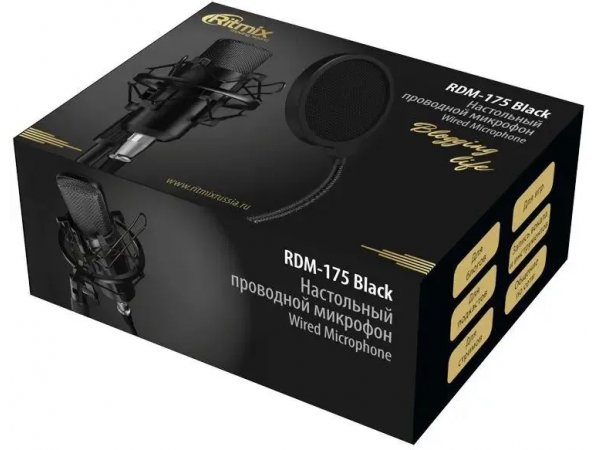 Микрофон Ritmix RDM-175 черный Микрофон Ritmix RDM-175 черный