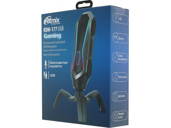 Микрофон Ritmix RDM-177 черный Микрофон Ritmix RDM-177 черный