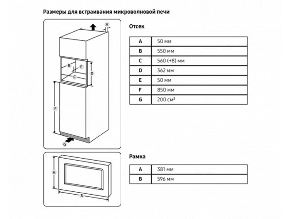 Встраиваемая микроволновая печь Samsung MG23A7013AA Встраиваемая микроволновая печь Samsung MG23A7013AA