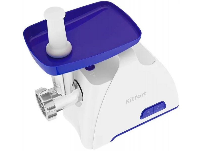 Мясорубка KitFort КТ-2112-1 белый/синий Мясорубка KitFort КТ-2112-1 белый/синий
