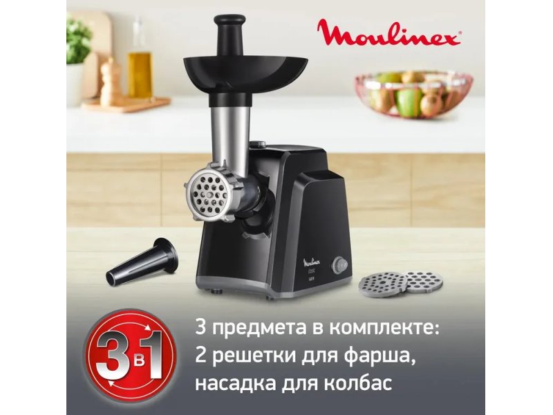 Мясорубка Moulinex ME105830 черный Мясорубка Moulinex ME105830 черный