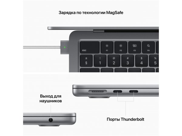 13.6 Ноутбук Apple MacBook Air 13 2022 (2560x1600, Apple M2, RAM 16 ГБ, SSD 256 ГБ, Apple graphics 8-core), Space Gray (Z15S000MP) 13.6 Ноутбук Apple MacBook Air 13 2022 (2560x1600, Apple M2, RAM 16 ГБ, SSD 256 ГБ, Apple graphics 8-core), Space Gray (Z15S000MP)