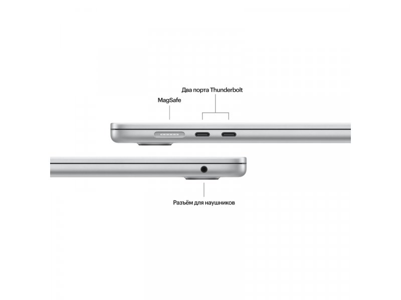Ноутбук Apple MacBook Air 15 2024 M3 (15.3/2880x1864/24GB/512GB SSD/Apple graphics 10-core) Silver (MC9J4)