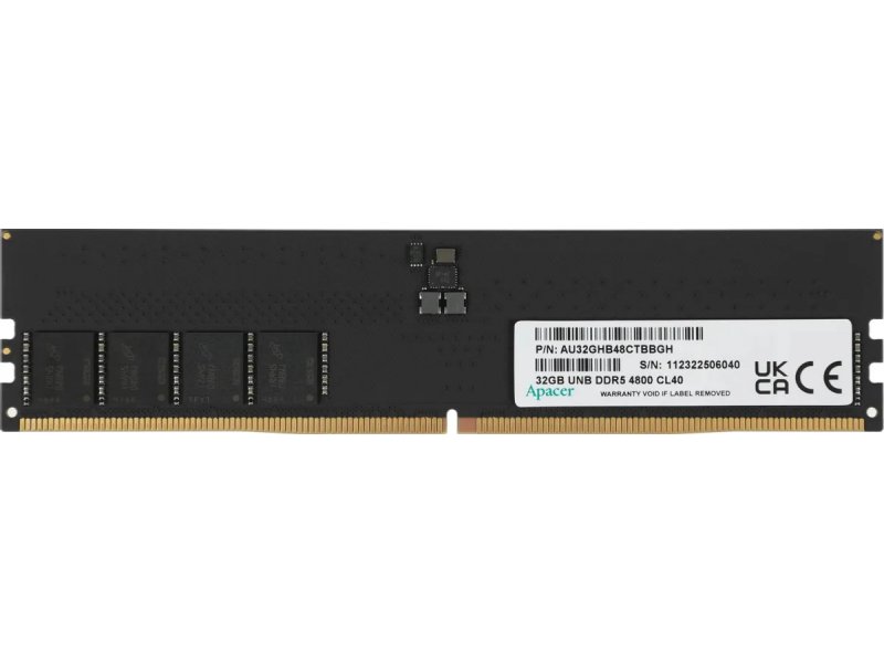 Оперативная память Apacer FL.32G2A.PTH, DDR5 1х 32ГБ 4800 МГц, DIMM, RTL