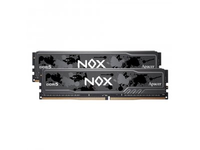 Оперативная память Apacer Nox AH5U32G56C522MBAA-2, DDR5 2х 32ГБ 5600 МГц, DIMM, RTL Оперативная память Apacer Nox AH5U32G56C522MBAA-2, DDR5 2х 32ГБ 5600 МГц, DIMM, RTL