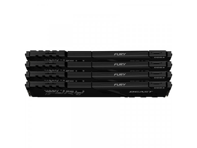 Оперативная память Kingston Fury Beast Black Gaming Memory KF432C16BBK4/128, DDR4 4х 128ГБ 3200 МГц, DIMM, RTL
