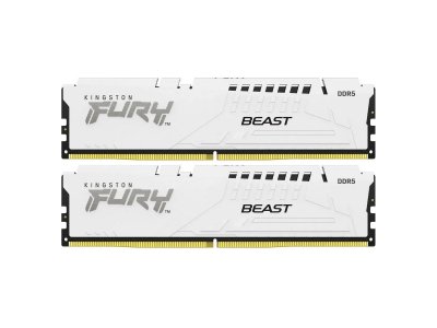 Оперативная память Kingston Fury Beast White KF564C32BWK2-64, DDR5 2х 64ГБ 6400 МГц, DIMM, RTL