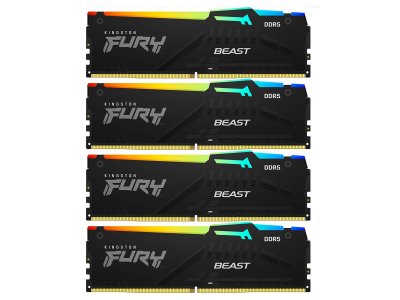 Оперативная память Kingston Fury KF552C40BBAK4-128, DDR5 4х 128ГБ 5200 МГц, DIMM, RTL