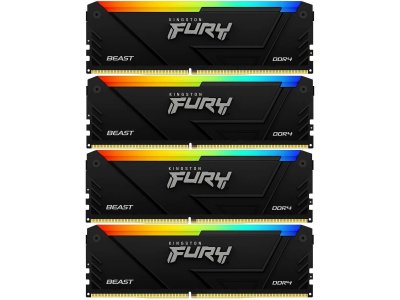 Оперативная память Kingston KF426C16BB2AK4/64, DDR4 4х 64ГБ 2666 МГц, DIMM, RTL