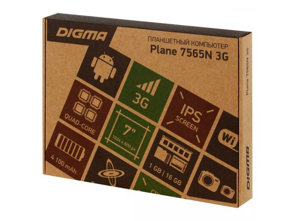 Планшет Digma Plane 7565N 3G PS7180PG космос