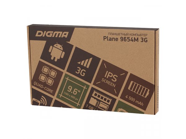 Планшет Digma Plane 9654M 9.6 16Gb 3G Black (PS9167PG)