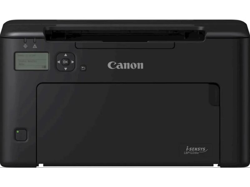 Canon i-Sensys LBP122dw вид спереди — передняя панель и пятистрочный ЖК-дисплей