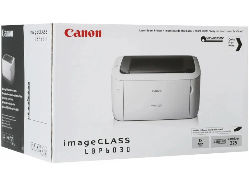 Принтер лазерный Canon imageClass LBP6030 белый