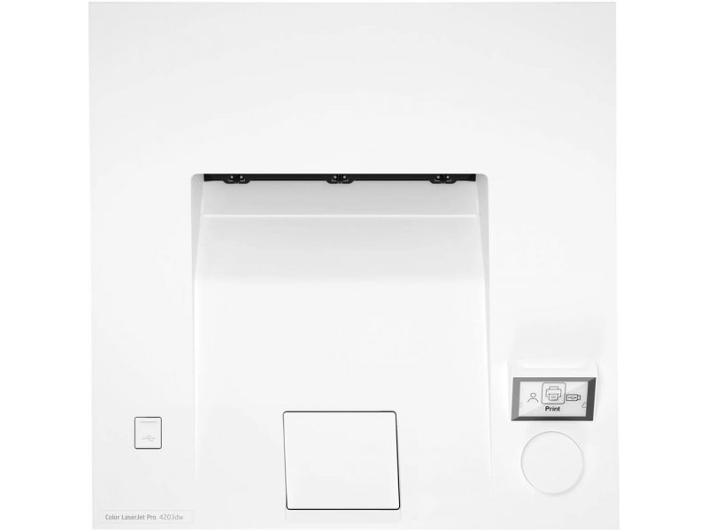 HP Color LaserJet Pro 4203dw вид сзади разъёмы сетевого подключения