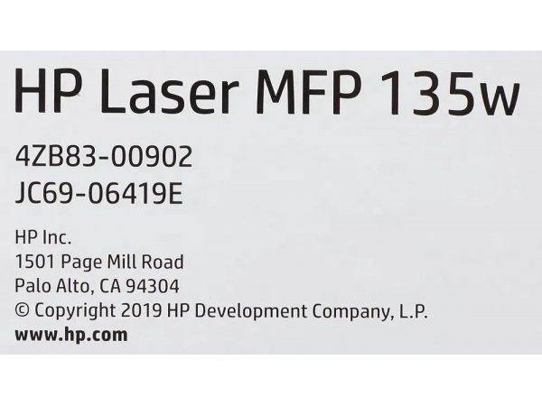 МФУ лазерное HP Laser MFP 135w 4ZB83A МФУ лазерное HP Laser MFP 135w 4ZB83A