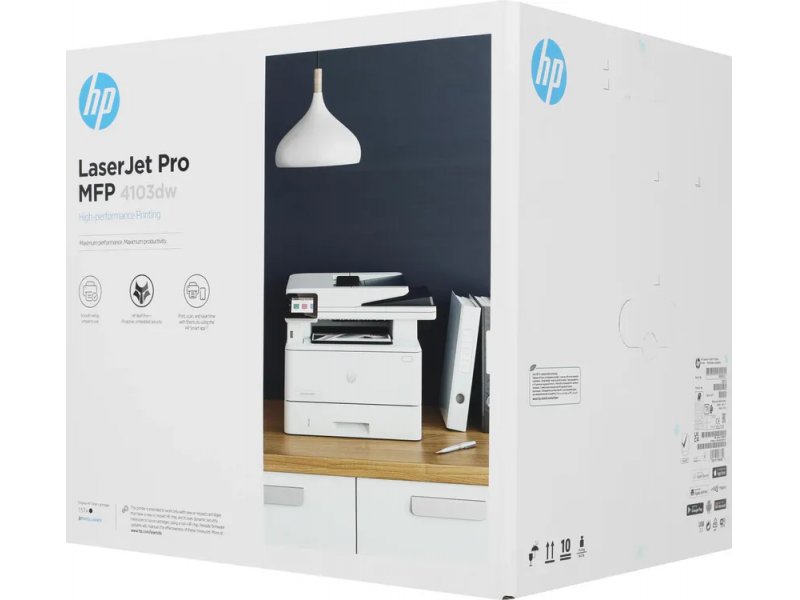 МФУ лазерное HP LaserJet Pro 4103dw белый