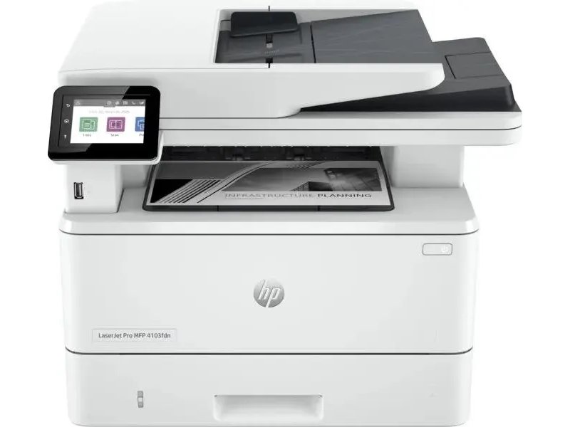МФУ лазерное HP LaserJet Pro 4103fdn белый
