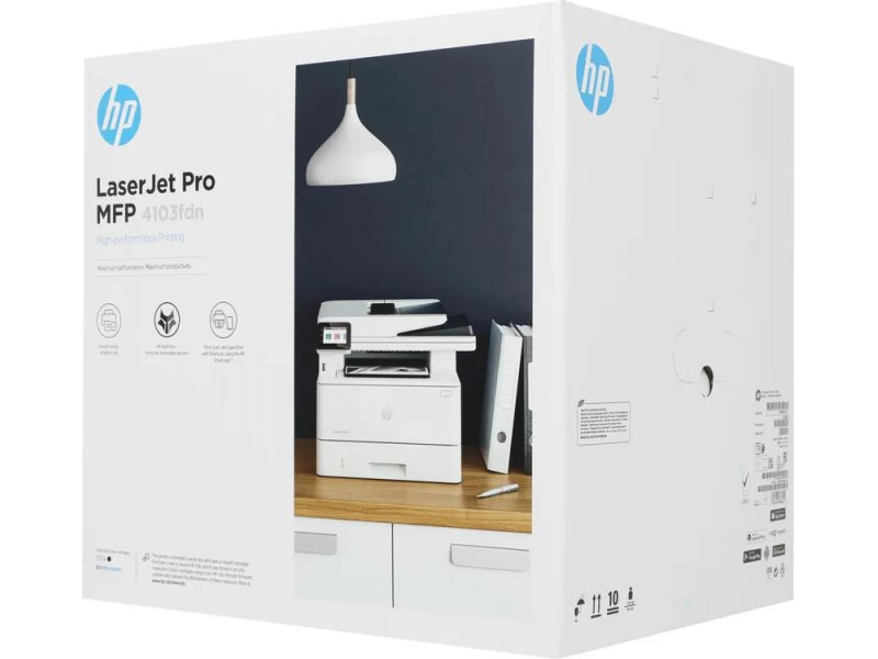МФУ лазерное HP LaserJet Pro 4103fdn белый