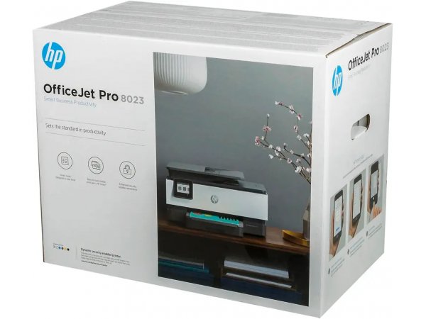МФУ струйное HP Officejet Pro 8023 1KR64B цветное с Wi-Fi