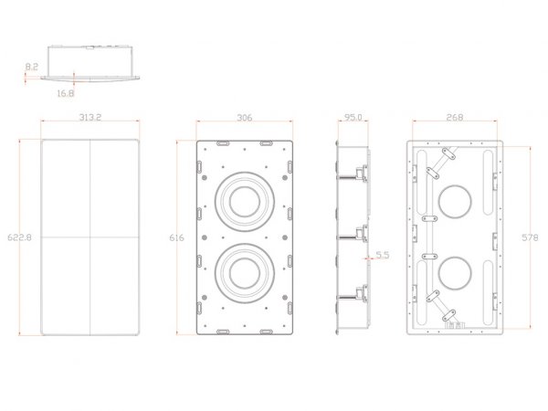 Встраиваемый сабвуфер M&K Sound IW28S White