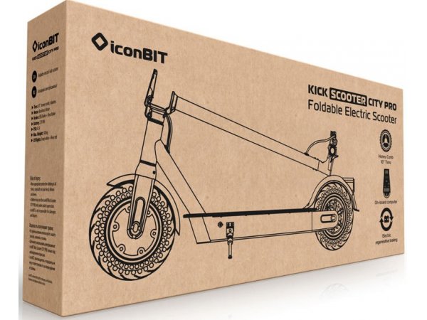 Электросамокат IconBIT KickScooter City Pro, черный