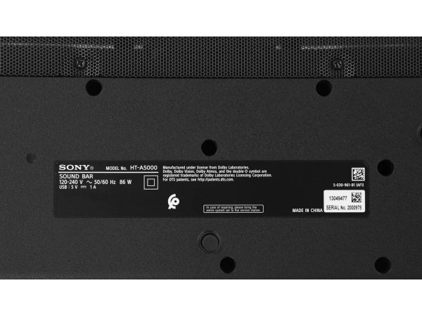 Саундбар Sony HT-A5000 5.1.2 450Вт черный