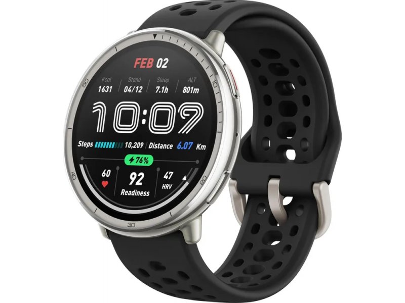Смарт-часы Amazfit Active 2R A2437 43.9mm черный/серебристый [6970100377712]