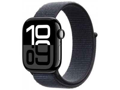 Умные часы Apple Watch Series 10 GPS, 42mm Jet Black Aluminium Case with Ink Sport Loop