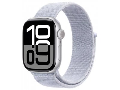 Умные часы Apple Watch Series 10 GPS, 42mm Silver Aluminium Case with Blue Cloud Sport Loop