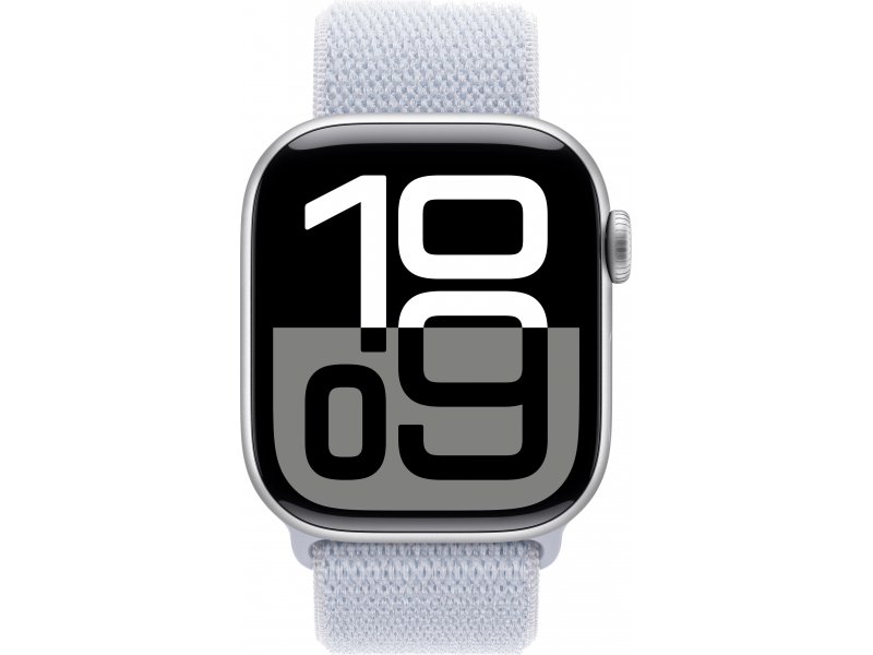 Умные часы Apple Watch Series 10 GPS, 46mm Silver Aluminium Case with Blue Cloud Sport Loop