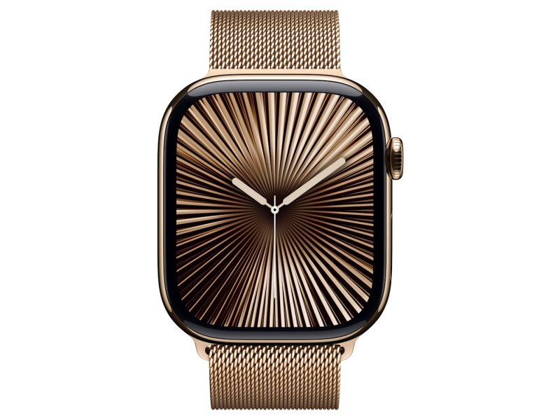 Умные часы Apple Watch Series 10 GPS + Cellular, 42mm Gold Titanium Case with Gold Milanese Loop Умные часы Apple Watch Series 10 GPS + Cellular, 42mm Gold Titanium Case with Gold Milanese Loop