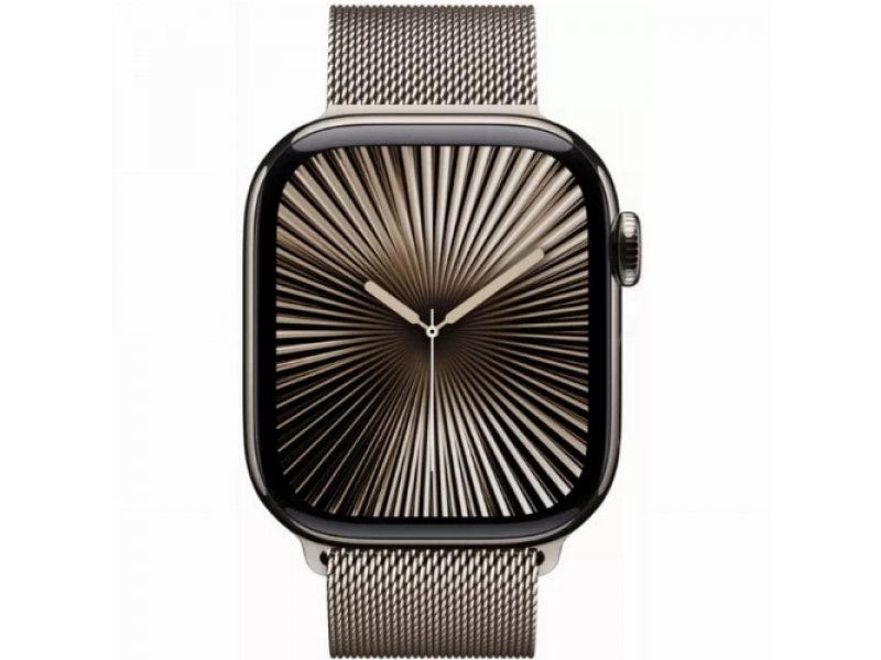 Умные часы Apple Watch Series 10 GPS + Cellular, 42mm Natural Titanium Case with Natural Milanese Loop