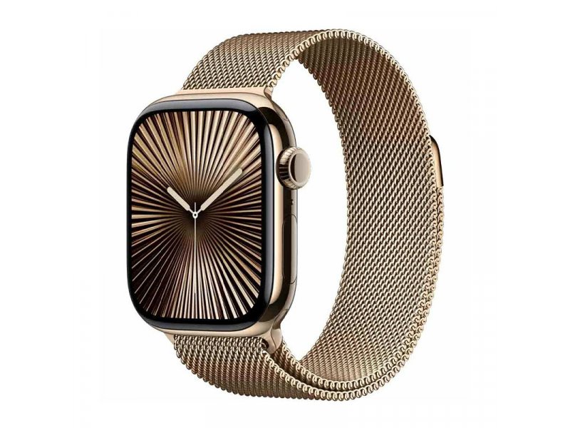 Умные часы Apple Watch Series 10 GPS + Cellular, 46mm Gold Titanium Case with Gold Milanese Loop - M/L