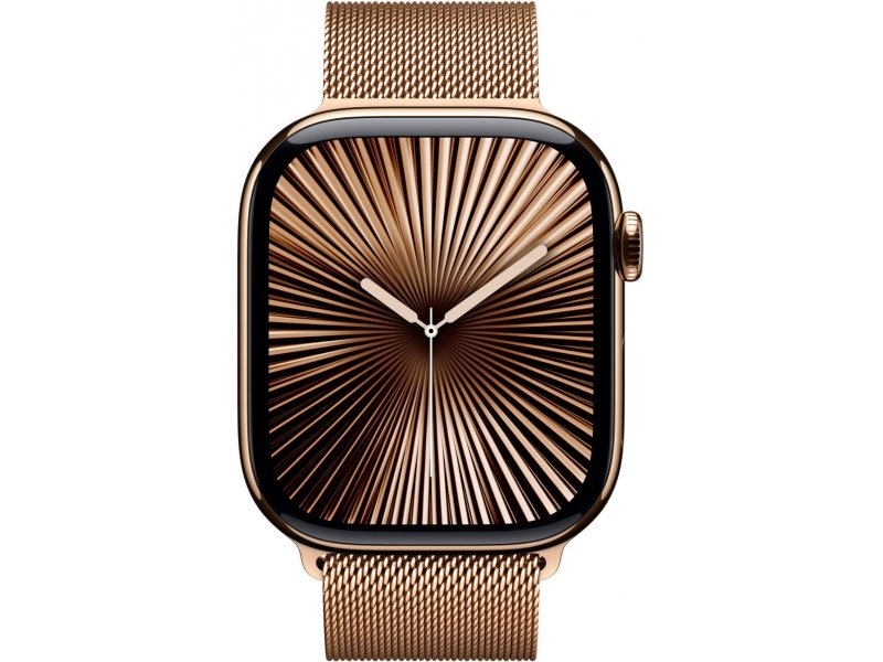 Умные часы Apple Watch Series 10 GPS + Cellular, 46mm Gold Titanium Case with Gold Milanese Loop - S/M