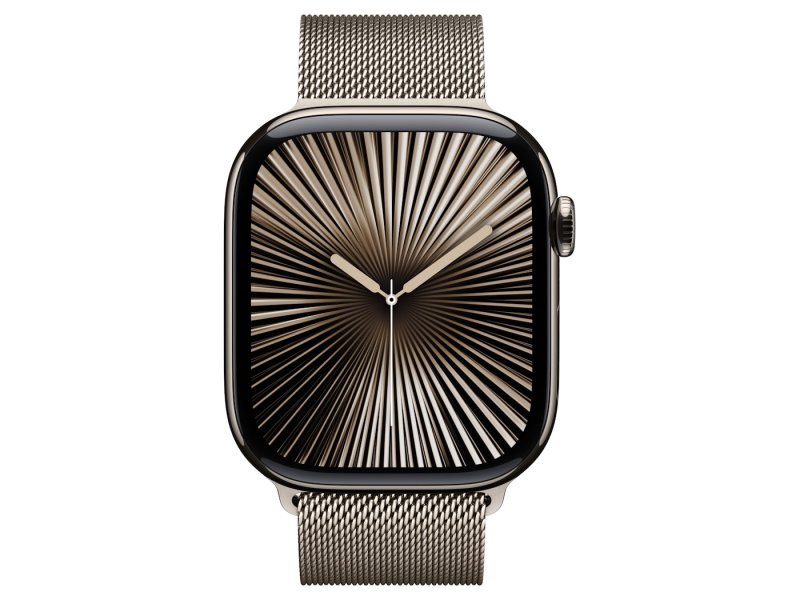 Умные часы Apple Watch Series 10 GPS + Cellular, 46mm Natural Titanium Case with Natural Milanese Loop - M/L