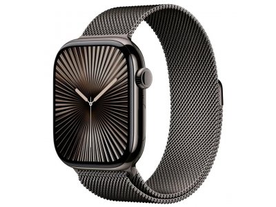 Умные часы Apple Watch Series 10 GPS + Cellular, 46mm Slate Titanium Case with Slate Milanese Loop - S/M